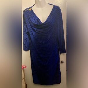 Michael Kors Royal Blue Crocodile Print Dress